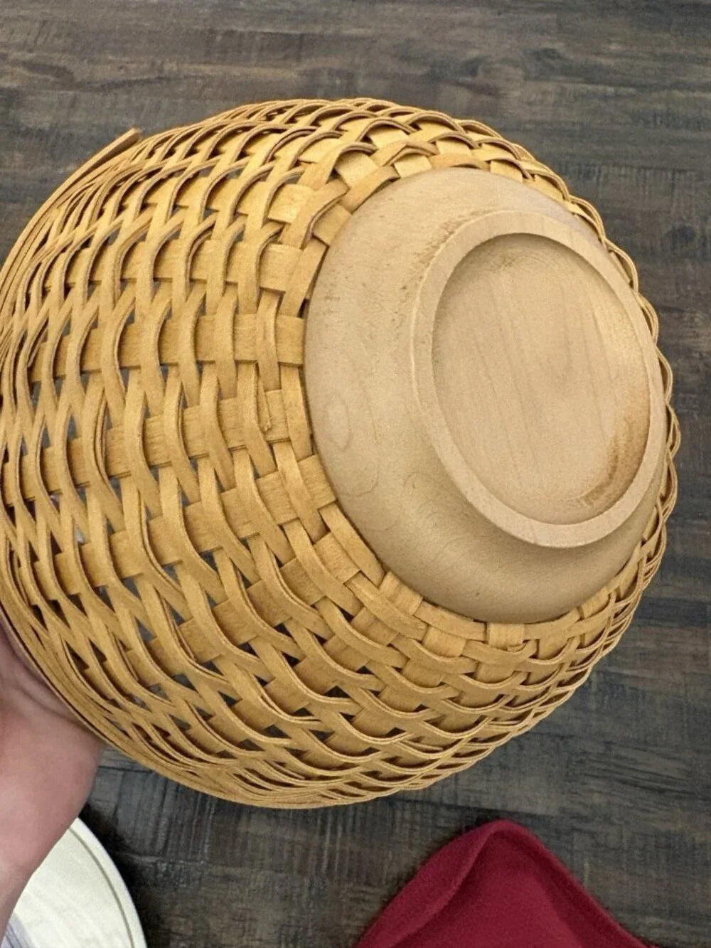 Longaberger 11” Basket Proudly American Spring Basket 10057 Red Liner
